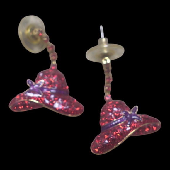 VTG Red Hat Society Jewelry Collection 8 Pieces Brooches, Earrings, Charm Watch - Picture 5 of 16